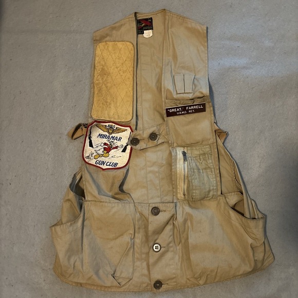 Vintage 10x SPORTSMAN Shooting Vest CLUB USMC Major General Walter Great Farrell